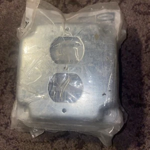SET OF 5 RACO 902C Exposed Work Cover, 4-3/16 in Square, Galvanized Steel - Picture 1 of 4