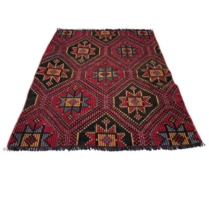 Traditional Turkish Kilim Rug ,Vintage Türkischer Kilim-Teppich , 118 X 86 cm - Bild 1 von 12