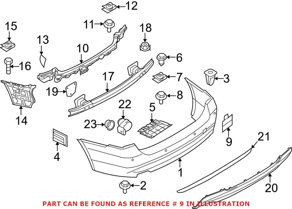 Cubierta de gancho de remolque de parachoques trasero genuina NUEVA para BMW E92 E93 serie 3 328i 335i Foto 1 de 1
