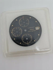 NUOVO NOS RARO Vintage Cronografo Sveglia Quadrante Nero Seiko LASALLE 7T32 6B40 XB14 - Foto 1 di 3