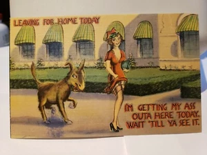 Comic Leaving home Postcard - Picture 1 of 10