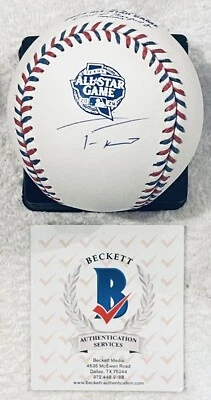 TREA TURNER BECKETT WITNESSED AUTHENTICATED SIGNED 2024 ALL STAR GAME BASEBALL - Image 1 of 3