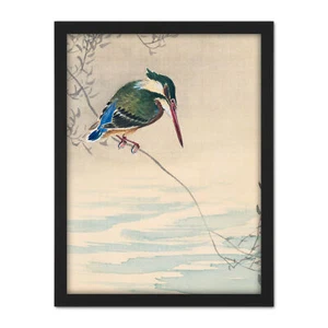 Ohara Koson Kingfisher Bird Japanese Painting Framed Wall Art Print 18X24 In - Bild 1 von 25
