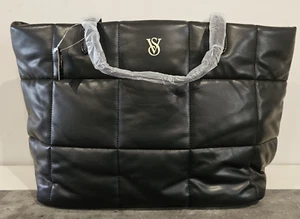 NUOVO con ETICHETTE! Borsa Victoria's Secret nera trapuntata - Foto 1 di 5
