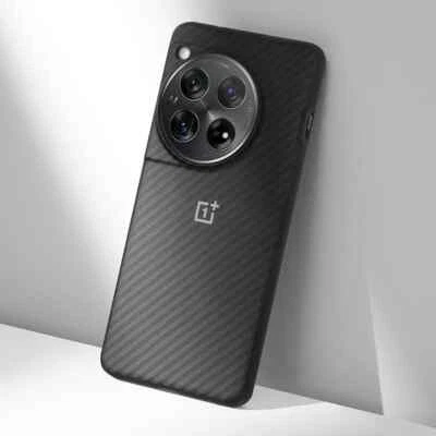 New Original Oneplus 12 Karbon Black Sandstone Wood Bumper Back Case Cover - Image 1 of 4