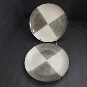 SET OF 2 Noritake Colorwave Graphite 8 3/8" Accent Salad Plate EUC - Picture 1 of 4