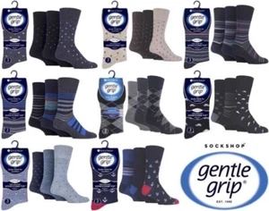 3 or 6 PAIRS of Mens DIABETIC SOCKSHOP Gentle Grip Cotton Socks NON ELASTIC New - Picture 1 of 1