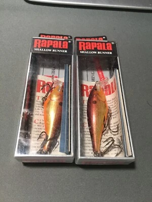 LOT OF 2 RAPALA BALSA SSR 5 CW SHAD RAP LURES NIBS MADE IN FINLAND - Image 1 of 3