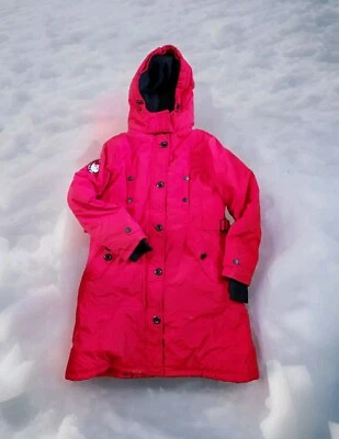 Canada Weather Gear Ladies Large Winter Parka Jacket Red Full Length Cinch Waist - Image 1 of 4