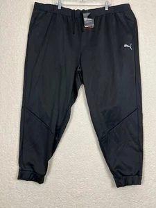 Puma Sweatpants Mens 4XL XXXXL Warm Cell Black Logo Joggers Pants Logo NEW - Picture 1 of 14