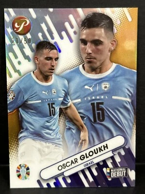 2023 Topps Pristine Road To Euro 2024 Israel Oscar Gloukh Fresh Face Gold /50 - Image 1 of 4