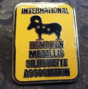 Insignia pin vintage de la Asociación Internacional de Silueta Metálica de Pistola - Imagen 1 de 4