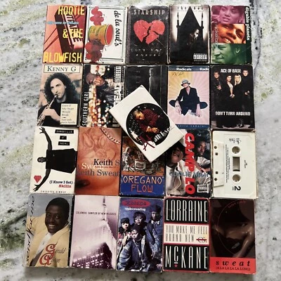 21 Single Cassette Tapes Variuos Artist Hootie Starship Ace of Base Xscape Shaq - Image 1 of 4