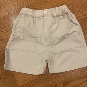 Klassische Southern Smocks Jungen khaki Shorts Größe 9 mit Schwertfisch - Bild 1 von 5