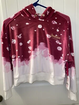 Sudadera con capucha de terciopelo manga larga Justice para niñas nueva sin etiquetas/nueva con etiquetas, varias tallas/color Foto 1 de 4