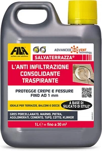 QUASAR - BREATHABLE ANTI INFILTRATION TERRACE SAVING FILE PROTECTS CRACKS 1 LT. - Picture 1 of 1