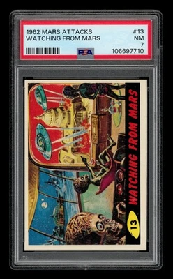 Mars Attacks Set-Break 1962 # 13 Watching From Mars PSA 7 casi nuevo Foto 1 de 3