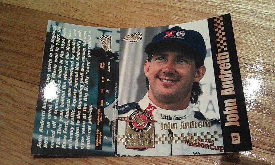 John Andretti Out of the Chute #19 NASCAR Driver 1995 Action Packed UNFOLDED - Image 1 of 1