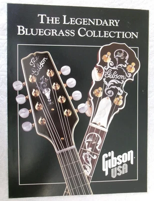 1988 Gibson Bluegrass Banjo, Mandolin Brochure New From Music Store File Cabinet Foto 1 de 4