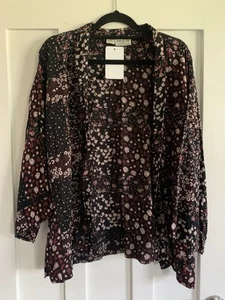 Floral Tree Of Life Rayon Long Sleeve Kimono / Jacket Size S/M - Picture 1 of 6
