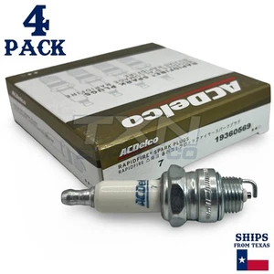 4 Pack GM ACDelco #7 RAPIDFIRE Platinum Spark Plugs 19360569 - Picture 1 of 3