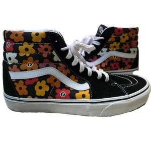VANS Off The Wall Cuero Negro M9.5 W-11 Floral Sk8-Hi Flor Multi Zapatos de Skate - Imagen 1 de 12