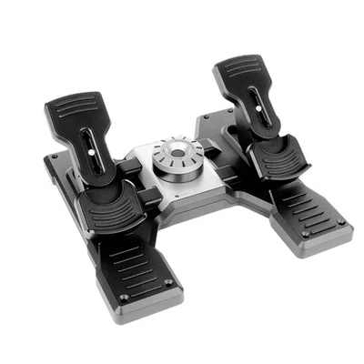 Logitech G Saitek Pro Flight Rudder Pedals, Pedale mit Zehenbremse zur Rudersteu - Image 1 of 4