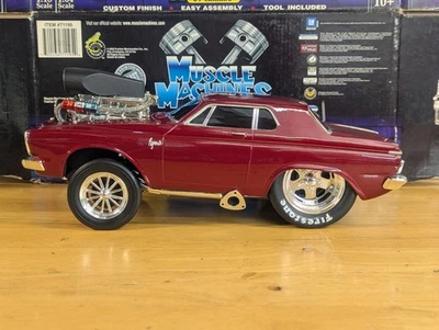 MUSCLE MACHINES 1963 Plymouth Savoy Gasser CUSTOM Metallic Red 1/18 1:18 HTF 👀 - Image 1 of 4