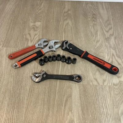 Crescent Adjustable Wrench Set 2x 8” 10” + CPW12 Pipe Wrench 4 Piece Tool Lot - Image 1 of 4