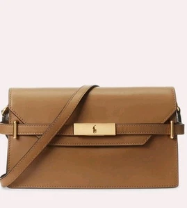 Ralph Lauren Polo Id Tan Leather Across Body Clutch Bag RRP£550 - Picture 1 of 13