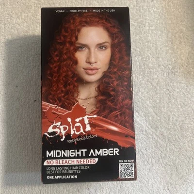 Color de cabello rebelde ámbar medianoche Splat. Una aplicación. Sin blanqueador nuevo.  Foto 1 de 4