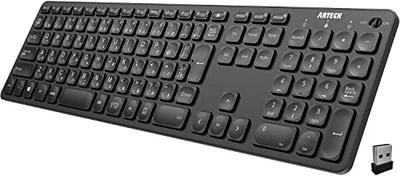 Arteck 2.4G Wireless Keyboard Ultra Slim Full Size Keyboard with Numeric Keypad - Image 1 of 4