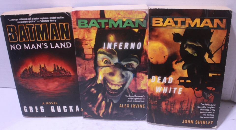 lot of 3 Batman Paperback Books No Man’s Land Greg Rucka Inferno dead white - Image 1 of 4