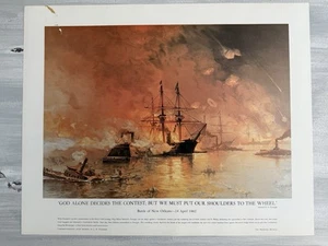 BATTLE of NEW ORLEANS Department of the Navy Farragut 1862 16" x 20" - Picture 1 of 6