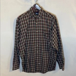VTG Ralph Lauren Shirt Mens Medium Red green Plaid The Big Shirt 90s Button Down - Picture 1 of 7