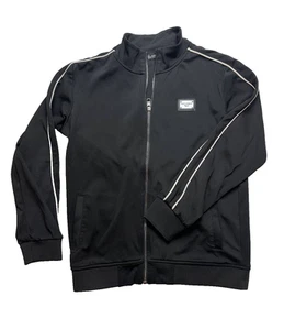DOLCE & GABBANA Black Full Zip Track Jacket Fleece Sweater Size 13-14 - Picture 1 of 22