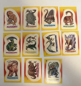 Dinosaurier Angriff! Trading Cards - Komplettes Sticker Set 1-11 Topps 1988 c1 - Bild 1 von 10