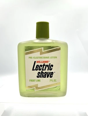 Loción de afeitado preeléctrica Williams Lectric vintage escarcha cal vidrio de 7 oz Foto 1 de 2
