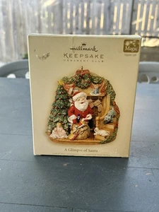 Hallmark Andenken Ornament Club 2006 A GLIMPSE OF SANTA Magic Light Weihnachten - Bild 1 von 2