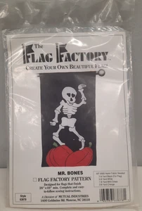 Outdoor Flag Pattern ~ The Flag Factory 28"x49" ~ Mr. Bones ~ Halloween Skeleton - Picture 1 of 4