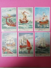 6 LIEBIG CARDS DUTCH  S-1582    HET SCHIP DOOR DE EEUWEN HEEN     1954       o