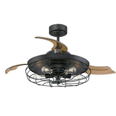 Folding Ceiling Fan With LED Light Remote Control Dunlin 105 CM - Image 1 of 4