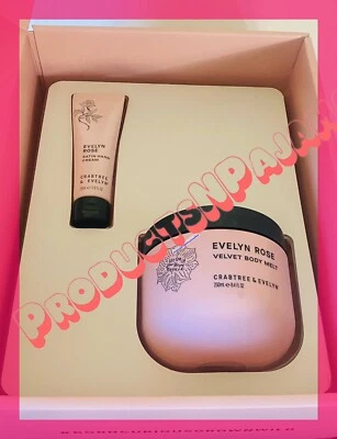CONJUNTO PRESENTE Crabtree & Evelyn EVELYN ROSE BODY MELT 8,4 oz CREME PARA AS MÃOS ACETINADO 0,8 oz - Imagem 1 de 4