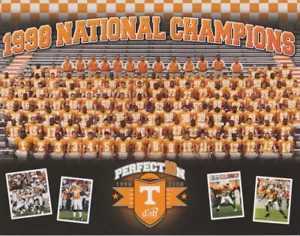 2008 Tennessee Volunteers '98 National Champions 10th Anniversary Team Photo - Picture 1 of 2
