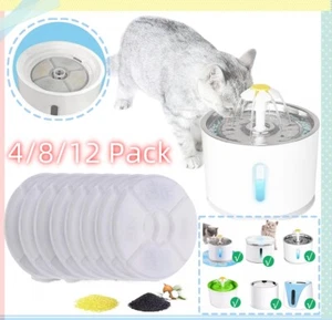 Pet Activated Carbon Filters Round Replacement for Dog Cat Kitty Water Fountain - Picture 1 of 19