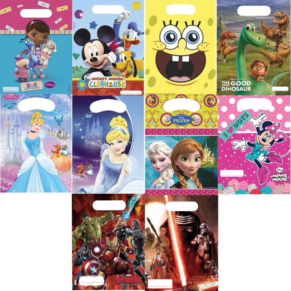 Children's Plastic Birthday Party Loot Bags Wedding Party Goodie Bag Kids Gift - Image 1 of 1