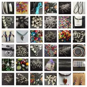 Large Jewellery Making Starter Kit for Beginners Findings Pendants Threads Tools - Picture 1 of 8