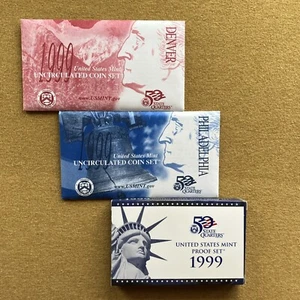 1999 US Mint Set S Proof Set and D & P Mint Sets - 27 Coins - OGP - Picture 1 of 4