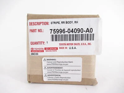 Genuine OEM Toyota 75996-04090-A0 "TRD 4X4 SPORT" Decal Rear Body Stripe RH - Image 1 of 2