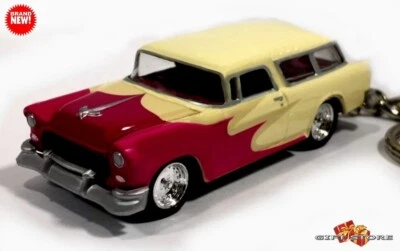 🎁RARE KEYCHAIN 55/56/57 PINK TRI-FIVE CHEVY NOMAD GREAT GIFT & DESK DISPLAY🎁🎁 - Image 1 of 4